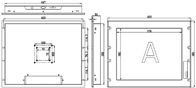 Moniteur d'écran tactile industriel 12V 15 pouces PC étagère supérieure Menu OSD avant