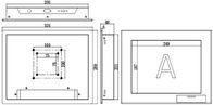 Écran tactile IP65 Moniteur monté sur panneau industriel 12,1 pouces Haute / basse résolution