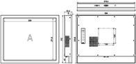Moniteur tactile industriel de 17 pouces IP65 250cd/m2