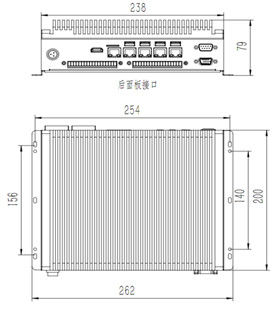 2U Ordinateurs industriels sans ventilateur 4G Mémoire 64GB Disque d'état solide