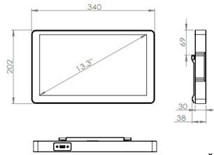 13.3 &quot; Portable industriel robuste avec écran portable PC Intel i7- 4650U optionnel I3 / I5