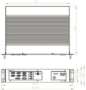 Système Windows / Linux 2U Petit ordinateur industriel 8G Mémoire DDR3 / DDR4