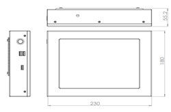 Panneau tactile industriel résistif sans ventilateur PC Ordinateur 9,7 pouces Wi-Fi / Bluetooth / 4G